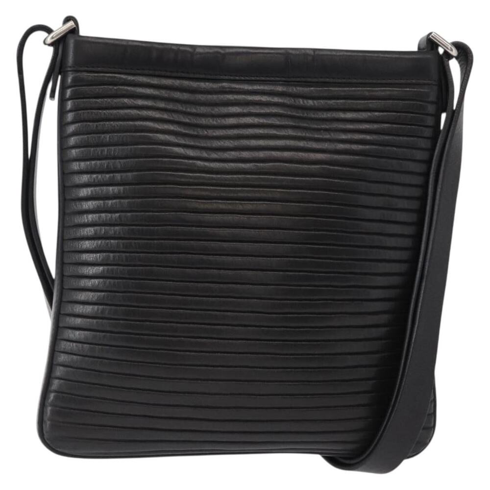 Salvatore Ferragamo Leather Gancini Shoulder Bag Black